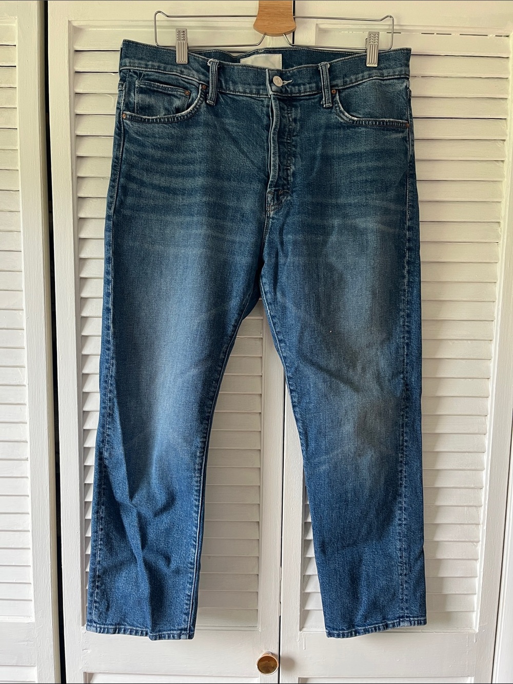 Mother Superior The Scrapper Ankle Jeans Cowboys Don’t Cry 32